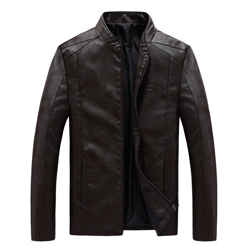 Men Slim Warm Winter PU Leather Jacket  MJC15247