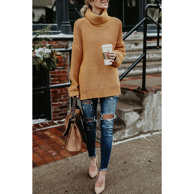 Women Charming Loose Fit Long Sleeve Sweater - WSTC24172