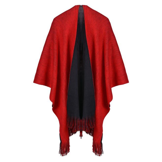 Women Solid Colored Thick Warm Shawl - C3676KMSH