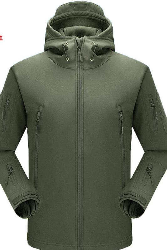 Men Cozy Hood Neck Long Sleeve Convenient Zip Up Style Elegant Casual Jacket - C4151ZZWJK