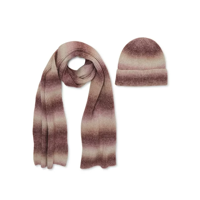 Women's Ombre Hat and Scarf Set, 2-Piece ZB067