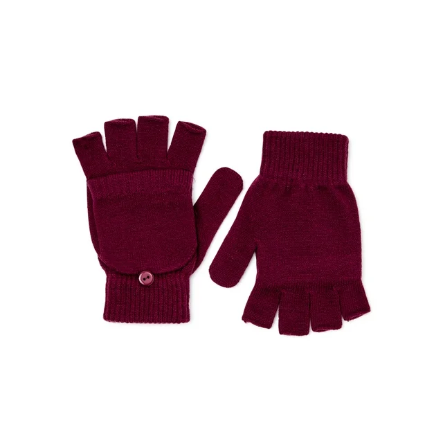 Women’s Ribbed Beanie and Pop Top Glove Set ZB060