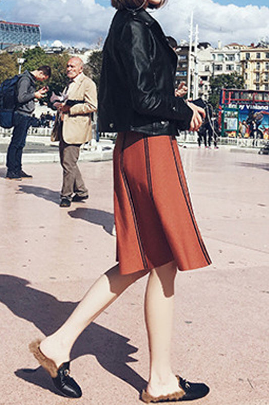 Women Beautiful Solid Color Slim Fit Leather Jacket - C6068JPJK