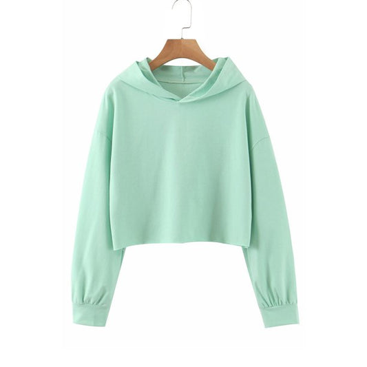 Women Trendy Long Sleeve Loose Breathable Mid Length Zipper Style Pullover Hoodie   WH86139