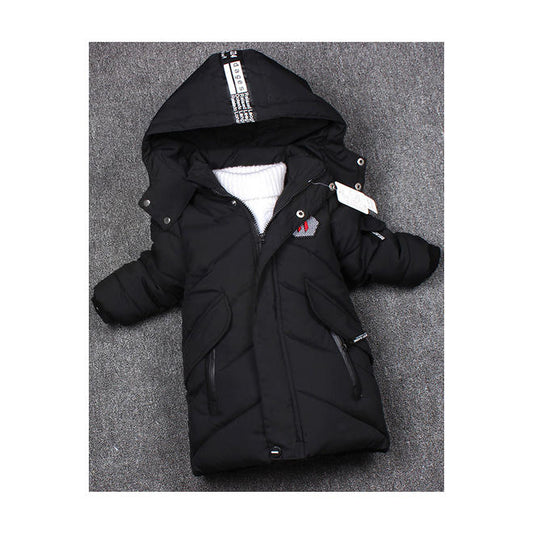 Kids Boys Thick Warm Long Sleeved Zipper Padded Jacket - C5290KMKBJK