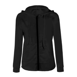 Women Fashion Full Zipper Hooded Jacket - WJC23277
