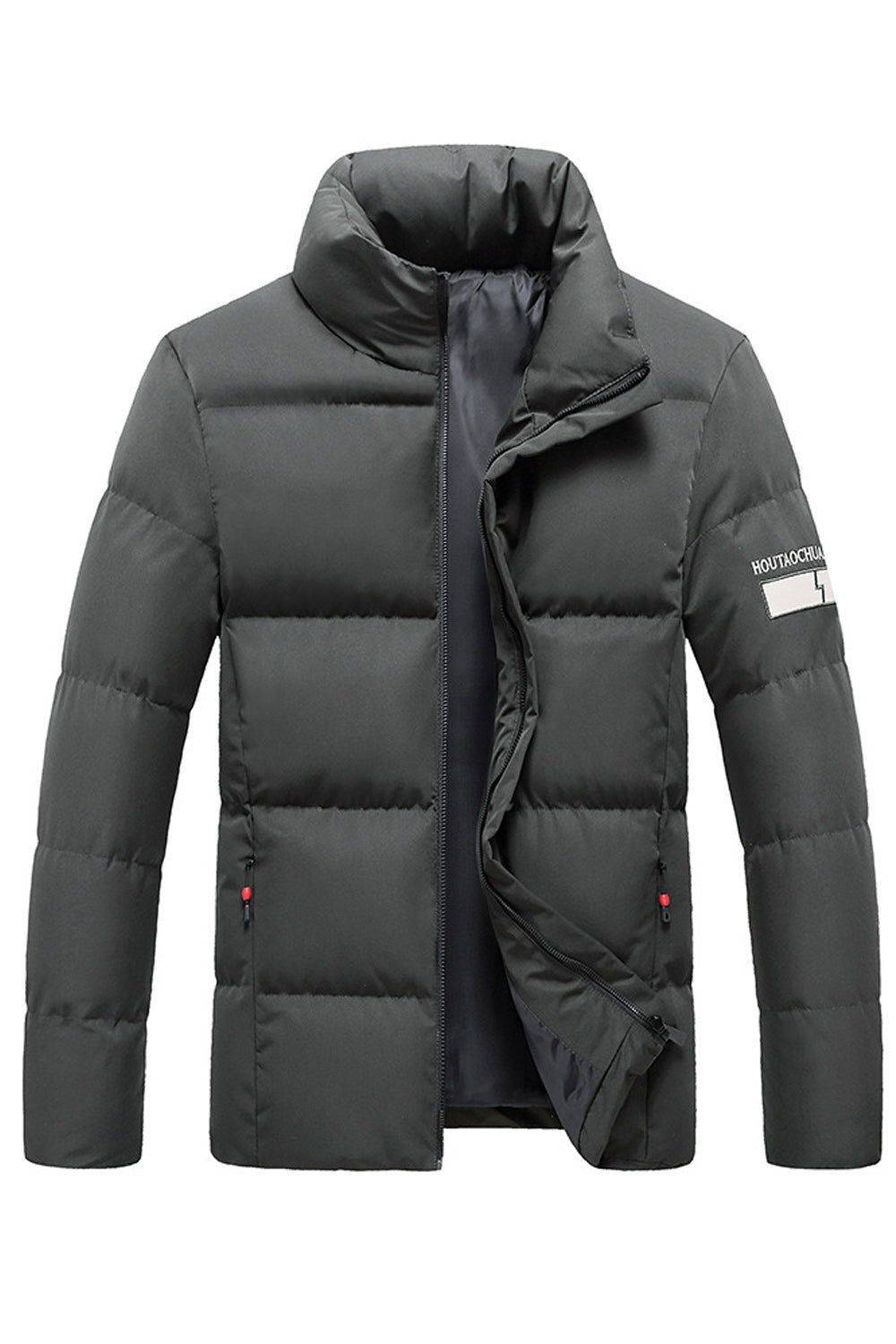 Men Warm Puffer Stand Collar Long Sleeve Thickened Padded Jacket - MPJ90900
