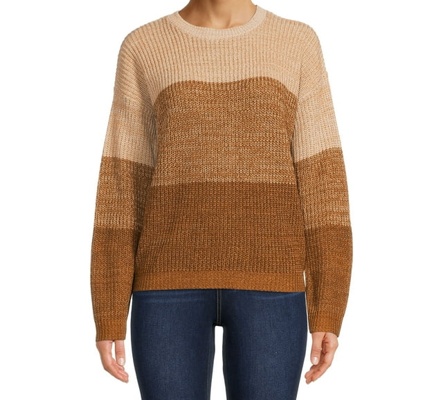 Women's Light Weight Ombre Stripe Pullover Sweater