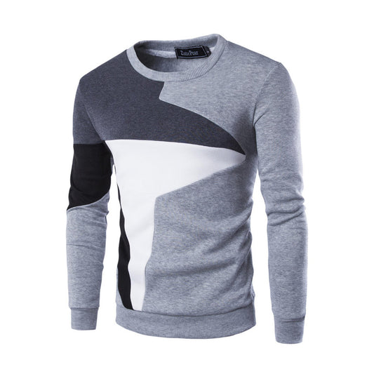 Men Color Contrast Long Sleeve Slim Sweatshirt    C4156TCS