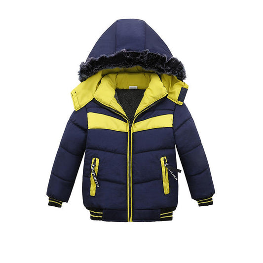 Toddler Boys Hat Neck Warm Stylish Jacket - C4509UBBJK