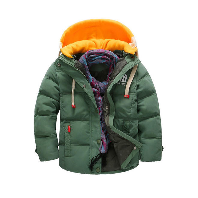 Kids Boys Thick & Warm Long Sleeve Padded Jacket - C3255KMKBJK