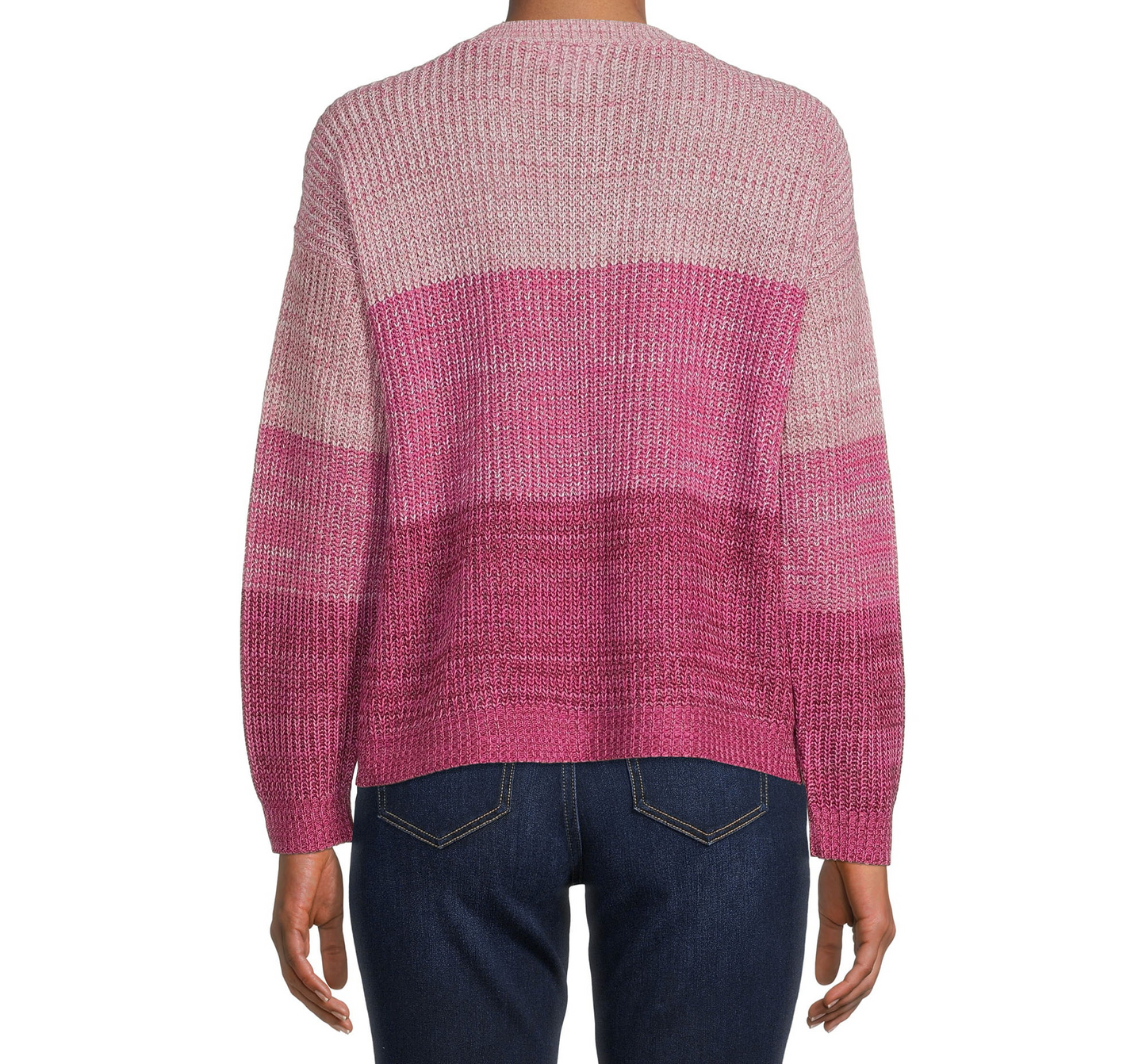 Women's Light Weight Ombre Stripe Pullover Sweater