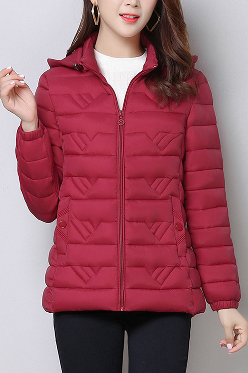 Women Casual Style Cotton Soft Padded Winter Jacket - WJC23719