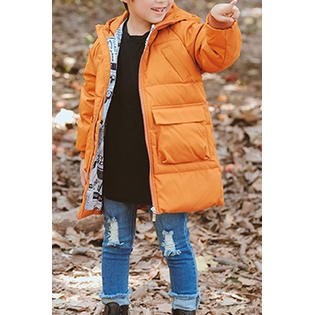 Kids Boys Amazing Solid Pattern Long Sleeve Snap Button Pocket Cozy Padded Jacket - KBJC33759
