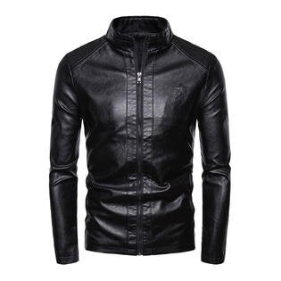 Men Slim Zip Out Leather Jacket  MJC15307