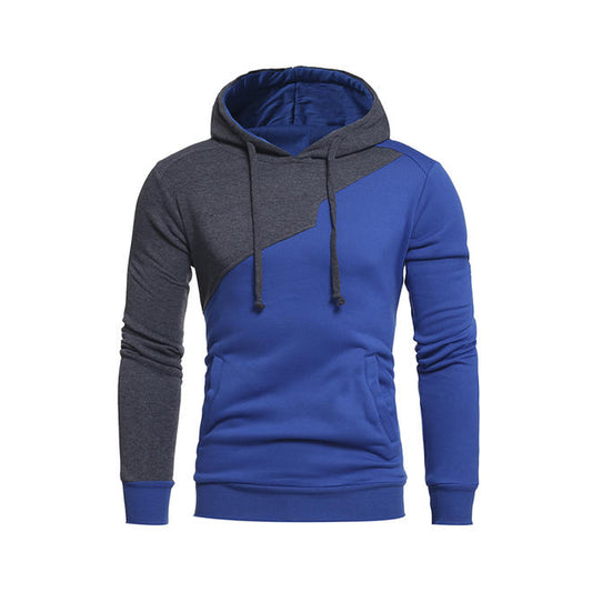 Men Contrast Color Long Sleeve Fashion Hoodie    MHC19013