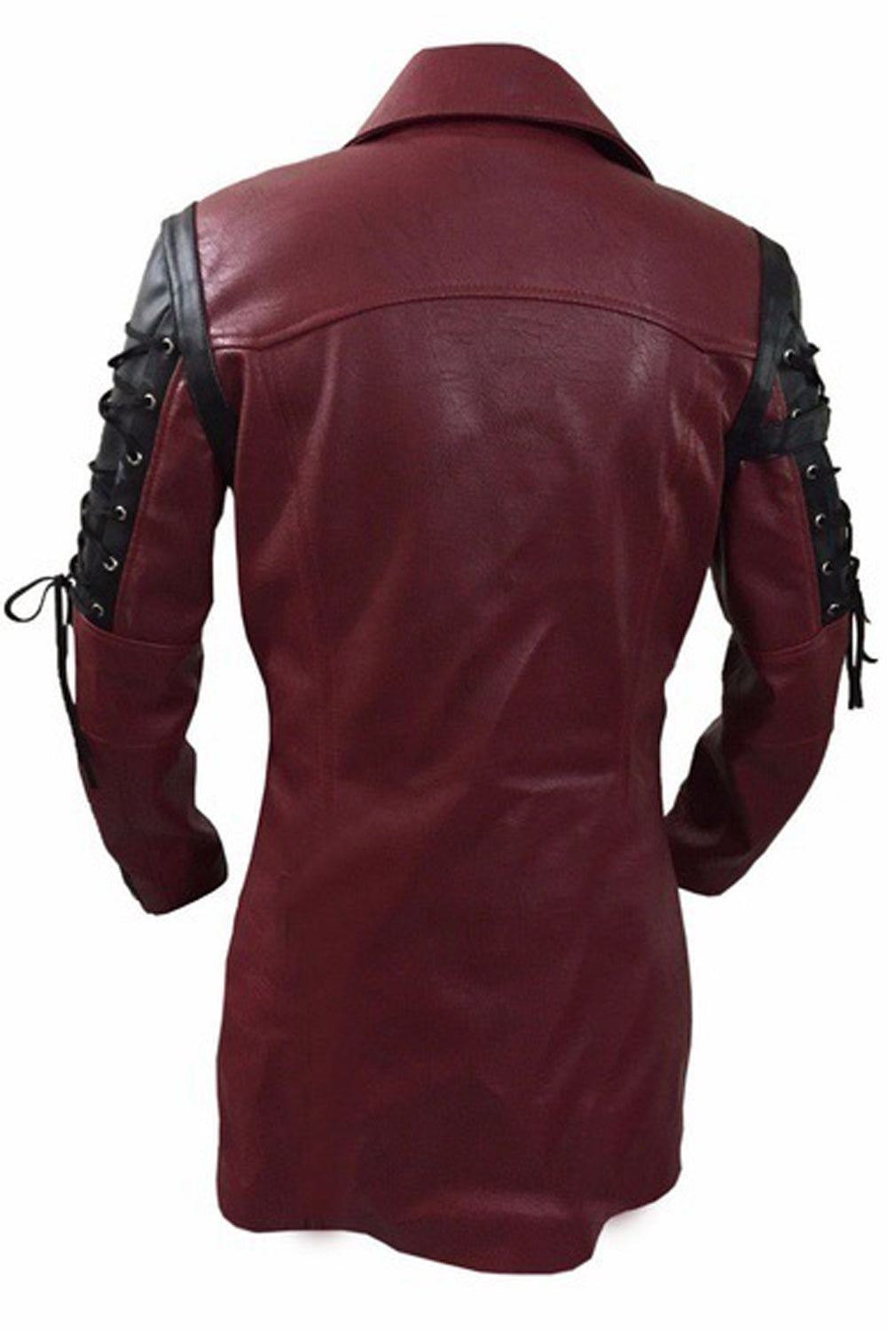 Men Fancy Long Sleeve Collar Neck Zipper Closure Solid Colored Warm PU Leather Jacket - MLJ89682