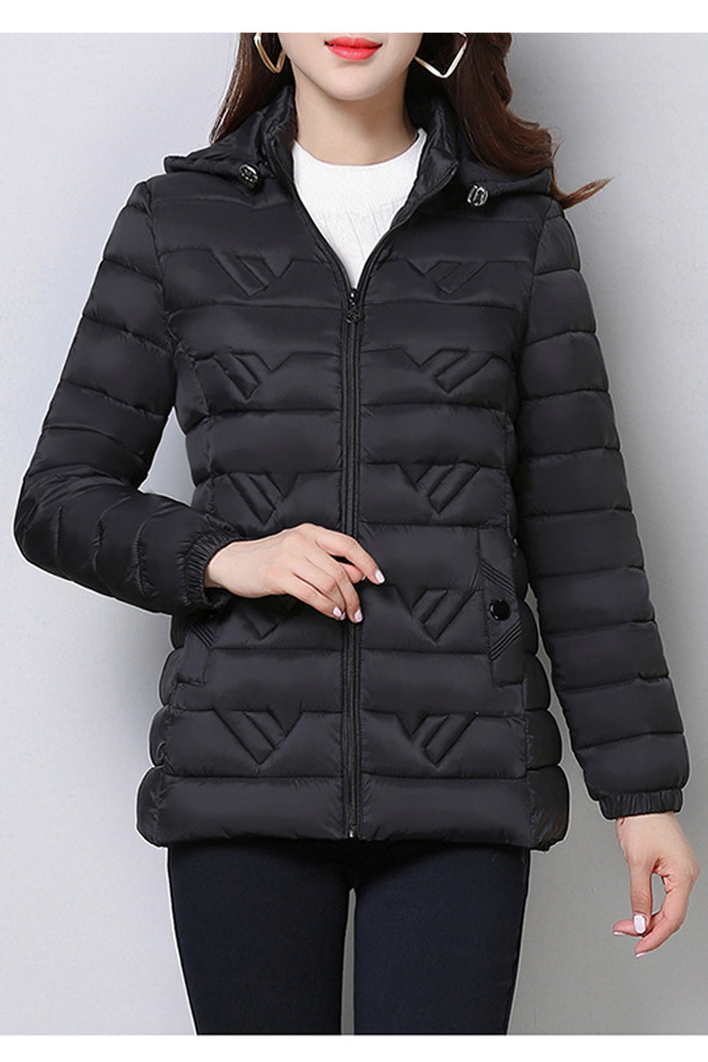 Women Casual Style Cotton Soft Padded Winter Jacket - WJC23719