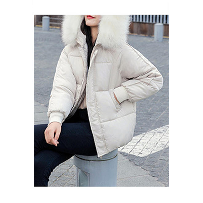 Women Slash Pocket Warm Padded Winter Jacket - WJC23594