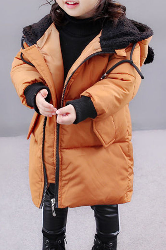 Baby & Toddler Boys Long Sleeve Restful Hooded Neck Warm & Thick Winter Padded Jacket - C3252ZBBBJK