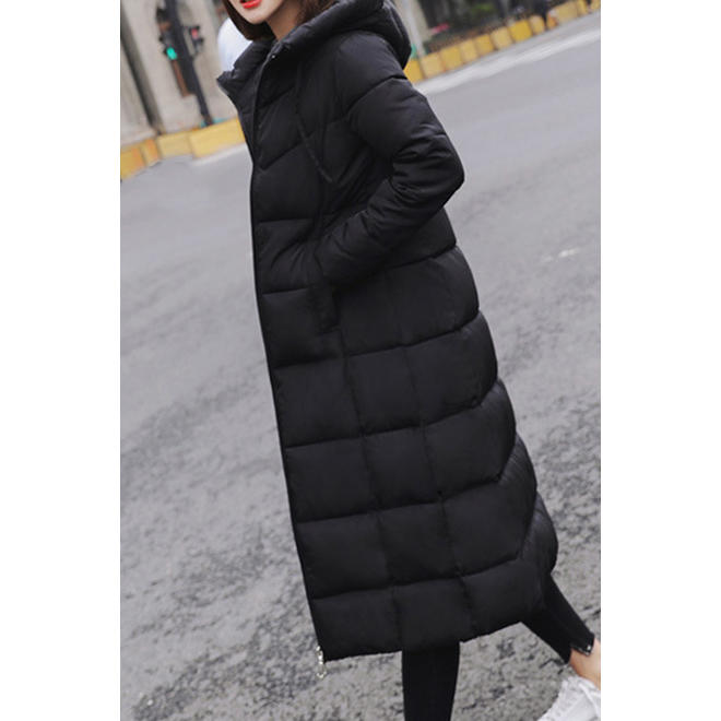 Women Slim Long Hooded Warm Padded Winter Jacket - WJC23740