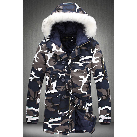 Men Fashion Camouflage Printed Coat Jacket - C4144ZBH