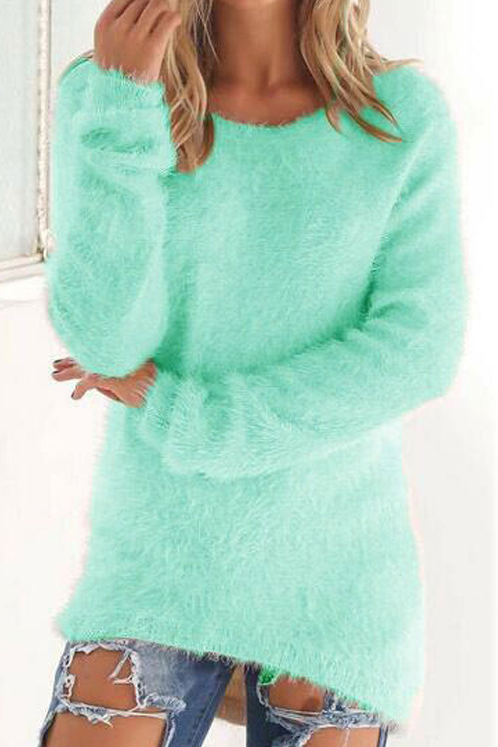 Women Fashion Solid Colored Warm Sweater   C4031JPSW