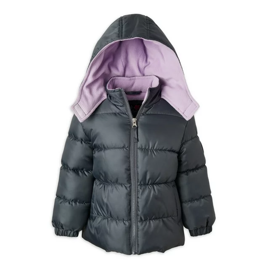 Girls Hooded Ripstop Winter Puffer Coat