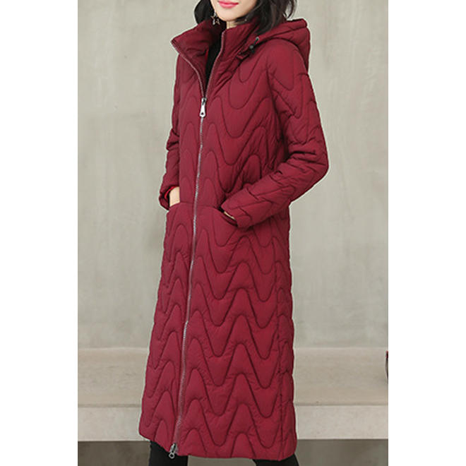 Women Loose Hooded Cotton Padded Winter Jacket - WJC23749