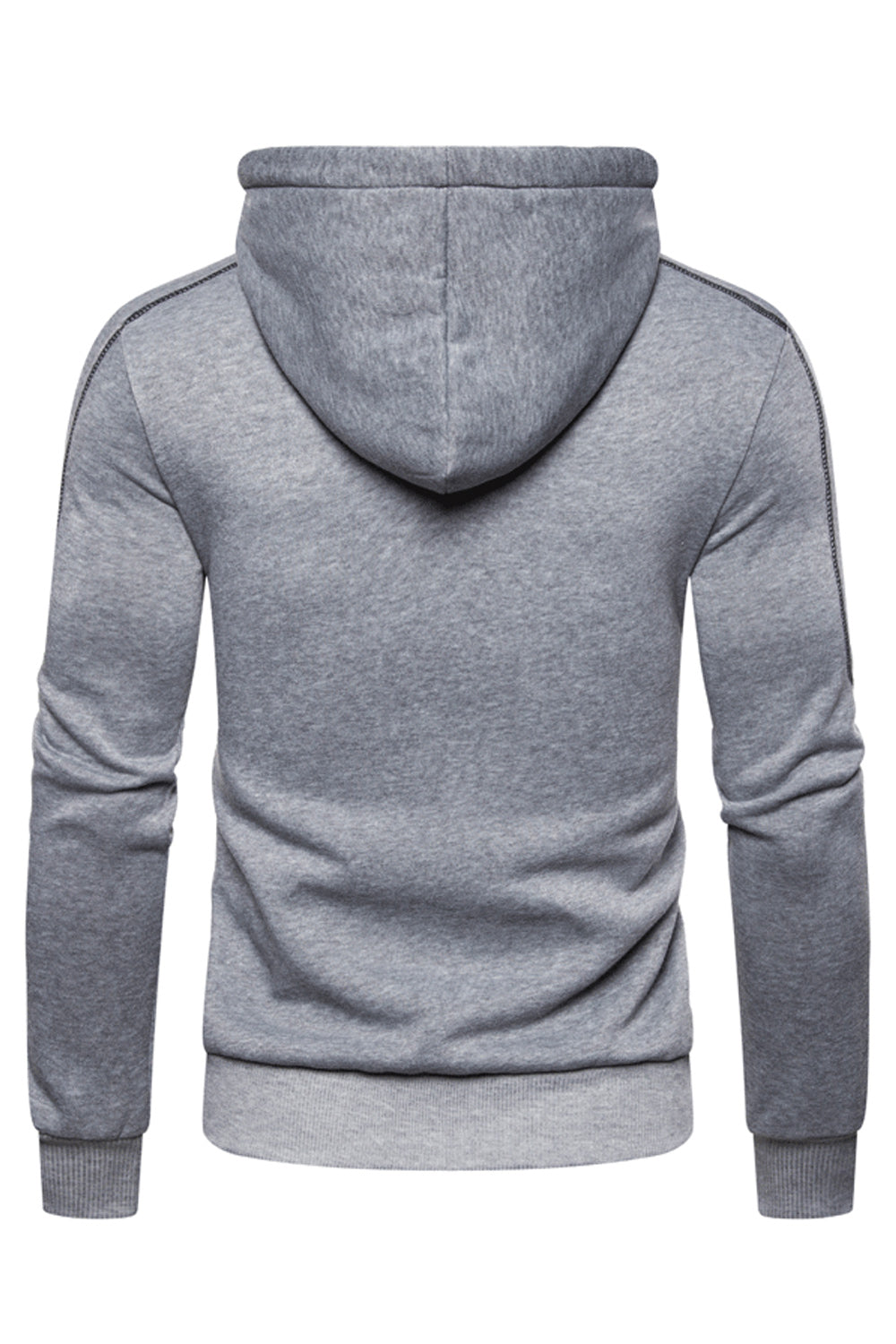 Men Awesome Solid Colored Pocket Styled Thick Long Sleeve Drawstring Zipper Closure Winter Casual Hoodie - MH84260