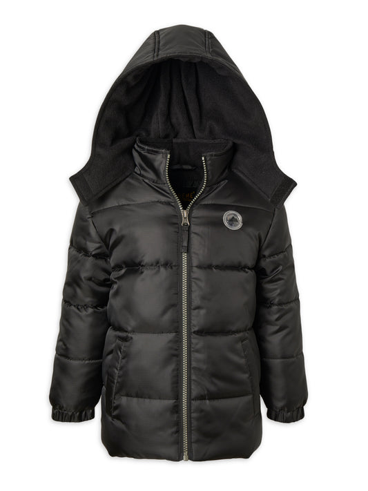Boys Hooded Ripstop Puffer Winter Coat, Sizes 4-18 - ZB140