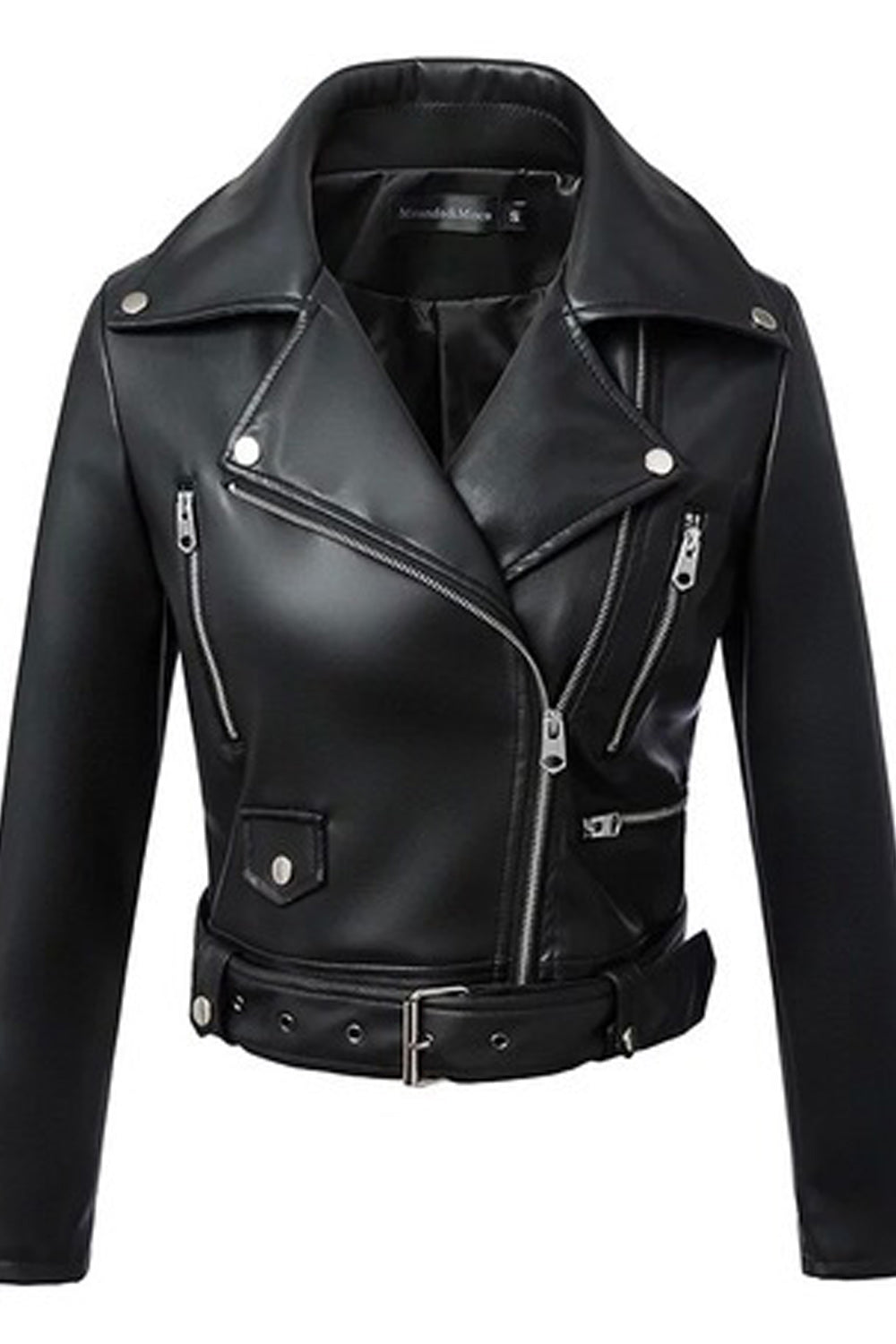 Women Long Sleeve Collar Neck Comfortable Winter Leather Jacket - WJK88946