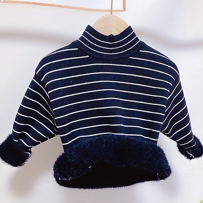 Boys And Girls Thick Sweater Winter Clothes Fashion Knitted Clothing Shirts Outfit - KGST2489