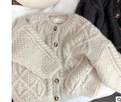 Kids Clothes Single Breast Girls Sweater Brief Style Boys Cardigans Knitted Sweater 1-7Y - BTGCS2453