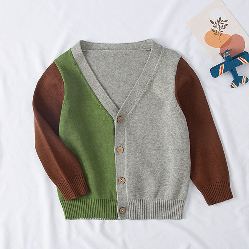 Kids Boys Girls Cardigan Sweaters Spring Autumn Cotton Sweater Jacket Children Knitted Kids Sweaters - TGC2425