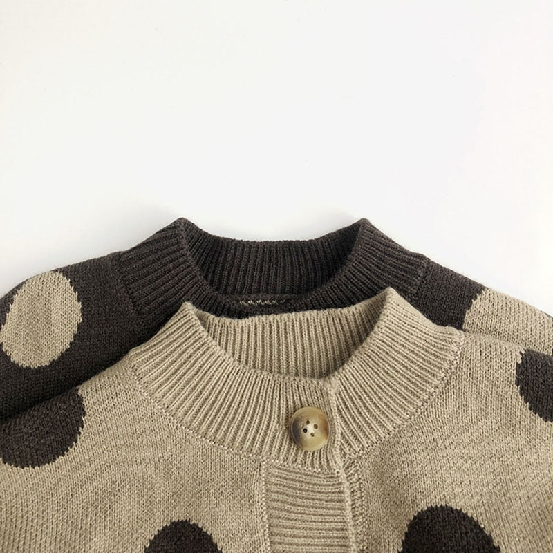 Kids Sweaters Brief Style Boys Knitwear Single Breast Girls Cardigans - BTGCS2454