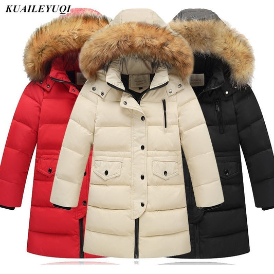 Kid Boy & Girl Winter Duck Down Jacket clothing Padded Child hooded Coat Kids Outwear - KBPJ3100