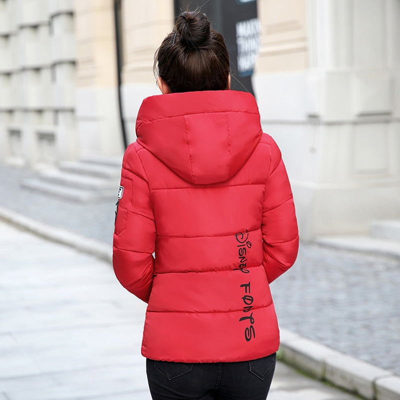 Women Slim Short Down Jacket Padded With Stand-Up Collar Autumn Cotton winter coat - WPJ3017