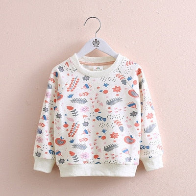 Kids Baby Girl Sweatshirts Fashion 2-4 5 6 7 8 9 10 Years Children'S Causual Pullover Tops Long Sleeve - KGSS2079