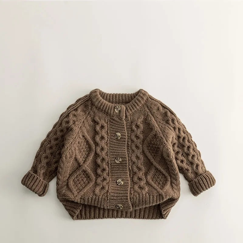 Boys and Girls Cardigan Sweater Jacket Spring and Autumn Baby Outer Sweater Jacket Fashion - BTGCS2477