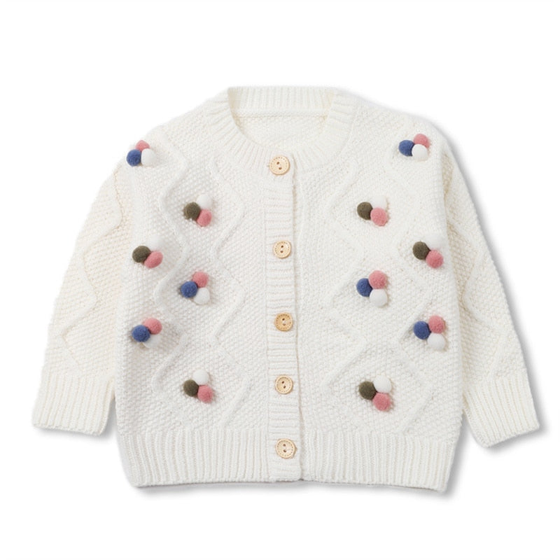 Children Boy Casual Knitted Jacket Baby Knitting Cardigan Flower Sweater Kid Girl Cotton Tops Coat - BTGCS2432