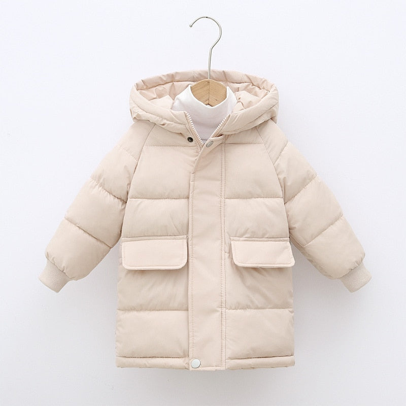 Kid Winter Boys Girls Down Padded Jacket Hooded Thickened Warm For 3-10 Years - KBPJ3113