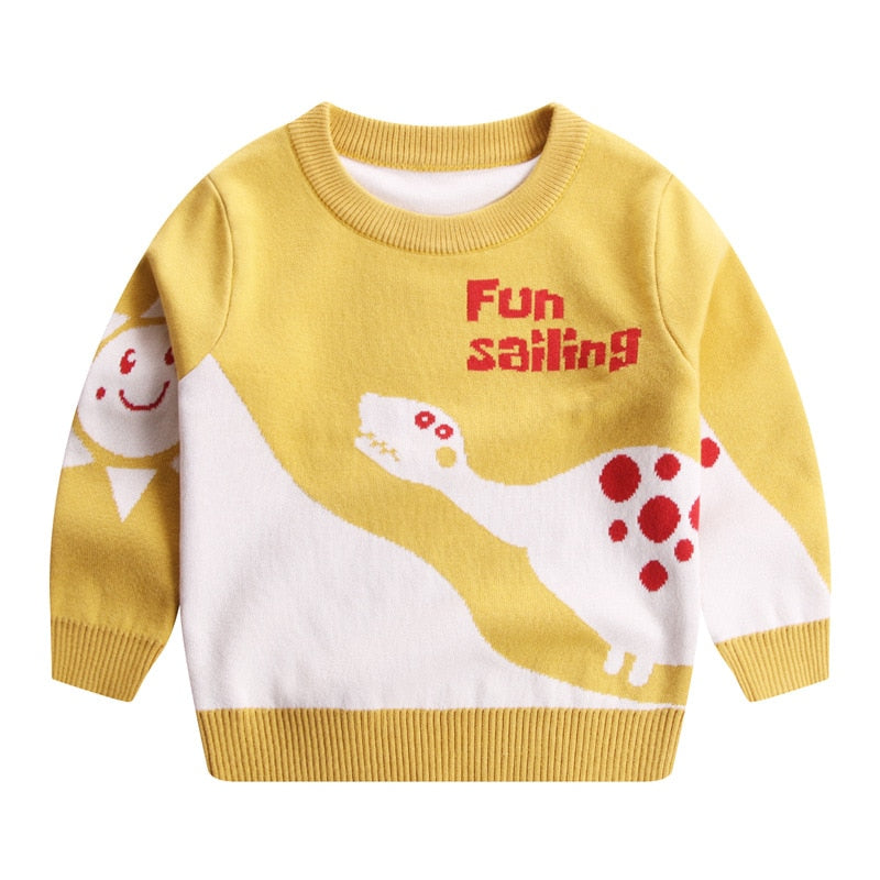 Kids Winter Sweaters Clothes Baby Boys Pullover Long Sleeve Sweater Sport Knitwear Shirt - KBST2520