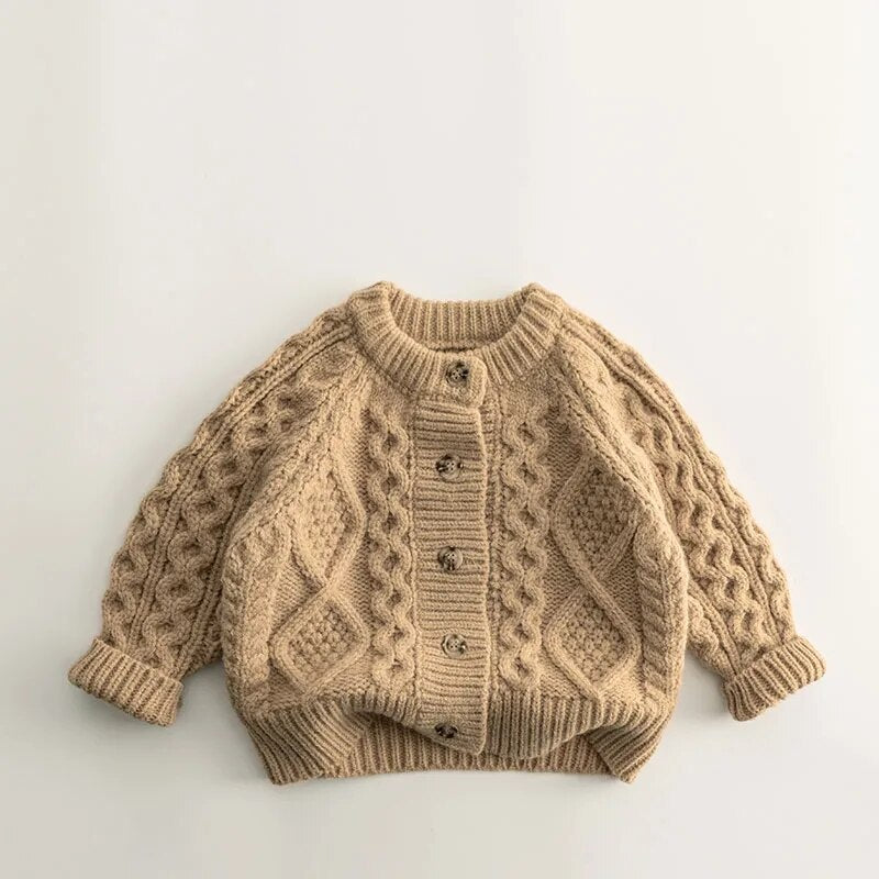 Boys and Girls Cardigan Sweater Jacket Spring and Autumn Baby Outer Sweater Jacket Fashion - BTGCS2477
