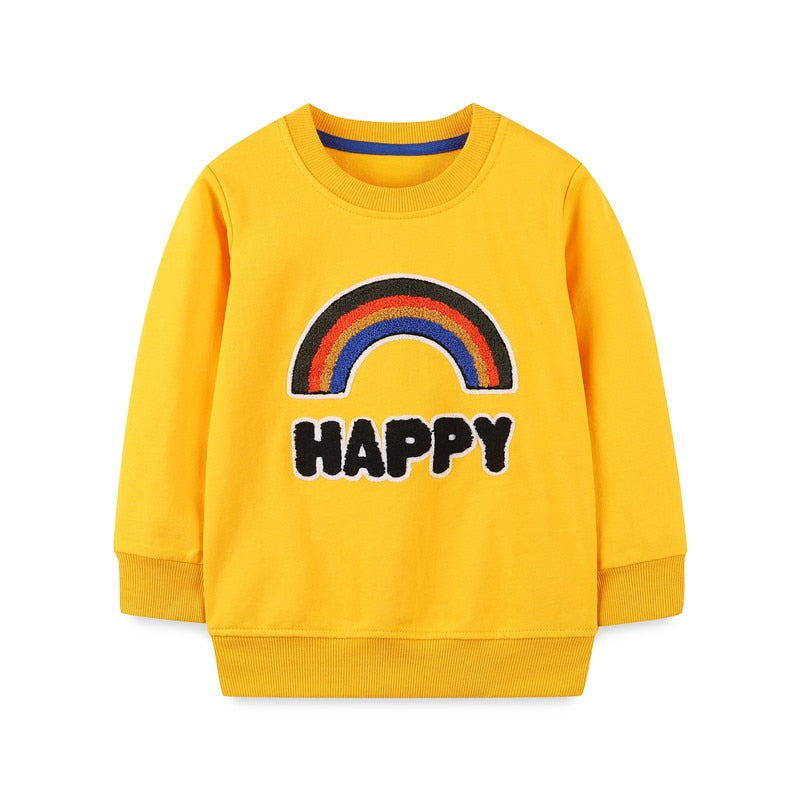 Children's Boys Girls Sweatshirts For Autumn Spring Baby Hooded Shirts Kids Tops - KBSS2035
