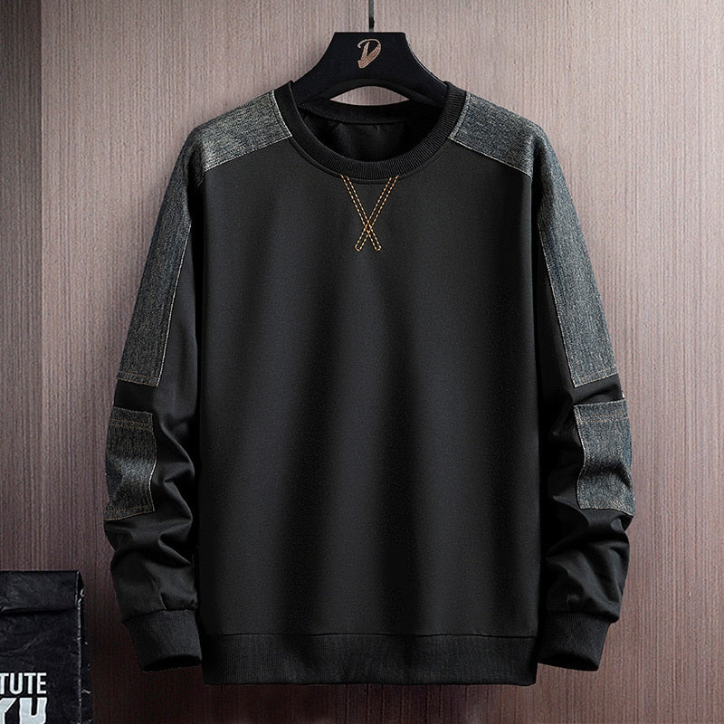 Men Fashion Sweatshirt Spring Autumn Hoody Casual Streetwear 5XL Clothes Outfit - MSS2350