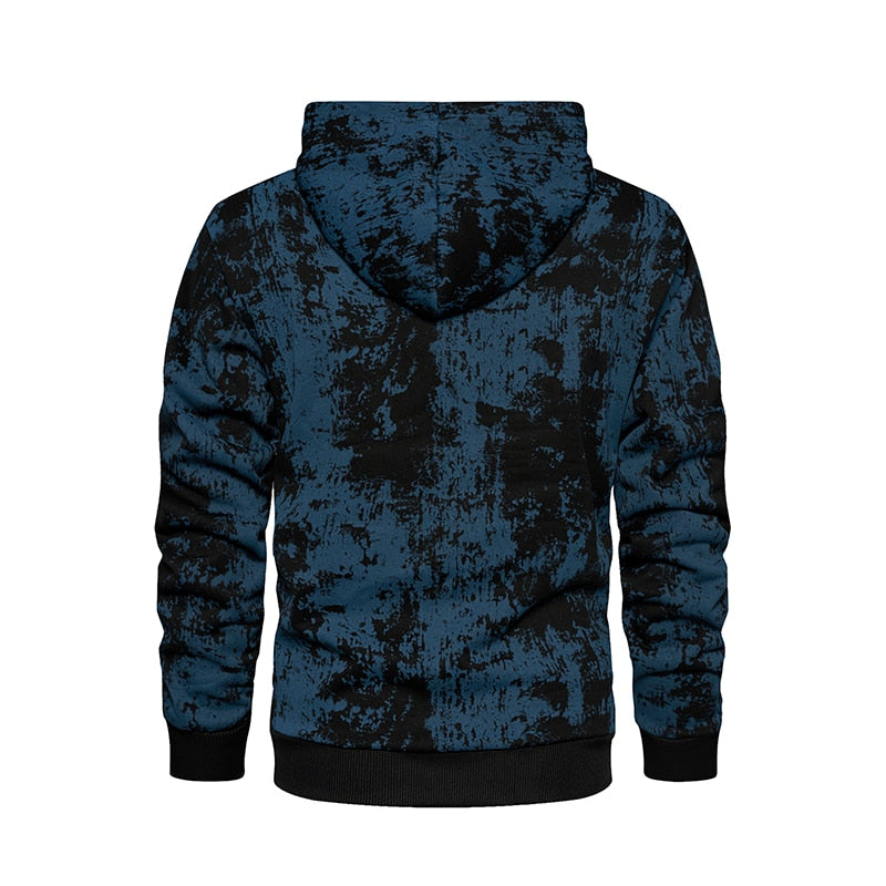 Mens Hooded Sweatshirts Tie-dye Spring Autumn Male Hip Hop Loose Pullover Top Clothes - MH2186