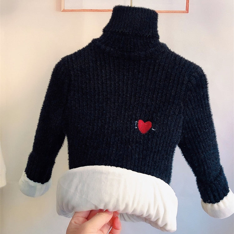 Kid Boys Girls Sweater Winter Clothes New Knit Turtleneck Clothing High Quality Infant Warm - KGST2499