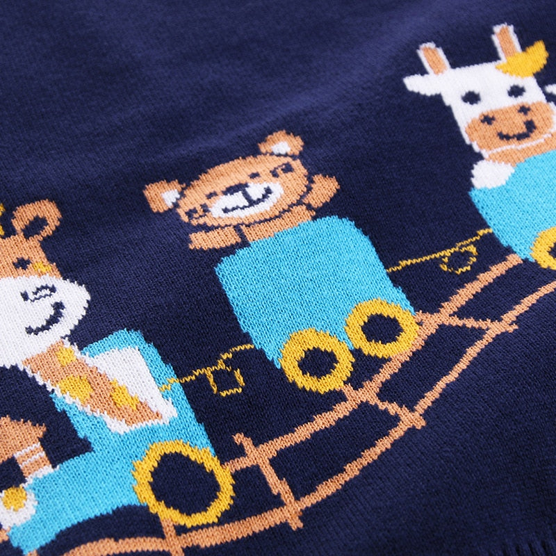 Kids Boys Girls Winter Sweater Pullover Children Knitted Cartoon Long Sleeve Sweater - KBST2513