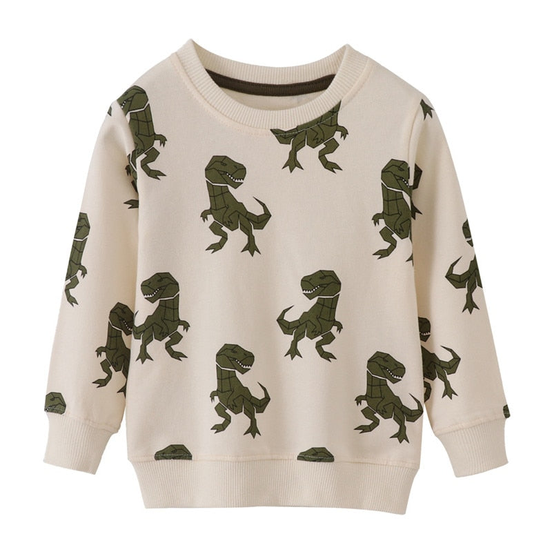Autumn Spring Tigers Print Baby Sweatshirts Long Sleeve Children's Clothing Animals Kids Sport Shirts - KBSS2046